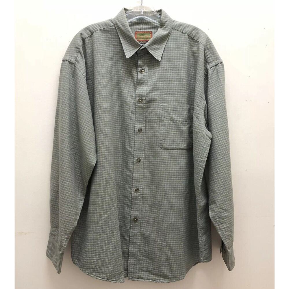 Horny Toad Mens SZ L Plaid Button Shirt outdoor hiking camping gorpcore